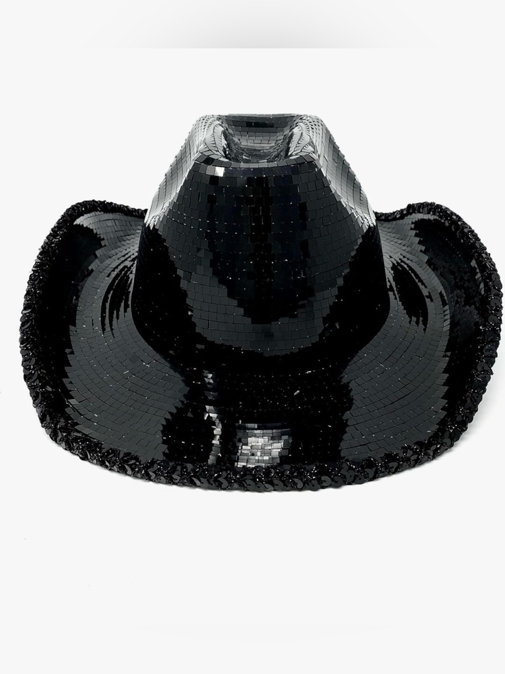 Black Rhinestone Disco Cowboy Hat | Festival | Concert | Cowgirl | One Size